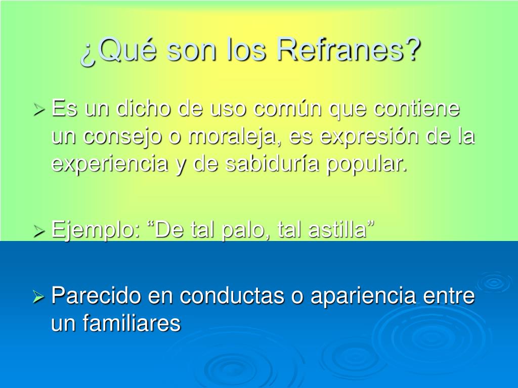 PPT Refranes y dichos populares PowerPoint Presentation