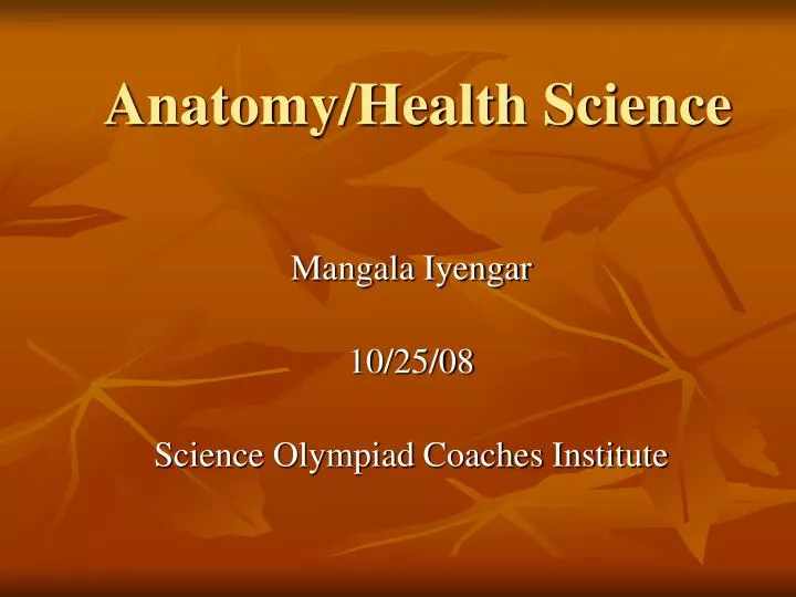 anatomy health science n.