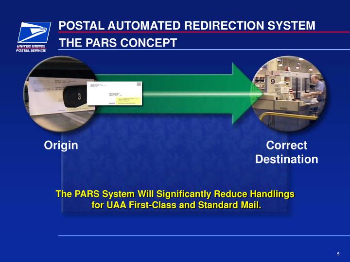 PPT Postal Automated Redirection System (PARS) PowerPoint