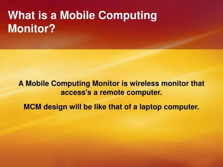 what is a mobile computing monitor n.
