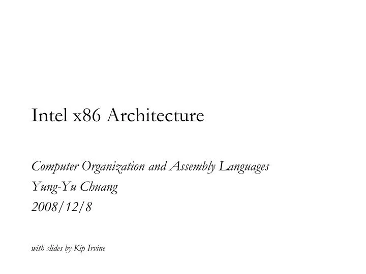 Ppt Intel X86 Architecture Powerpoint Presentation Free Download Ppt Intel X86 Architecture Powerpoint Presentation Free Download