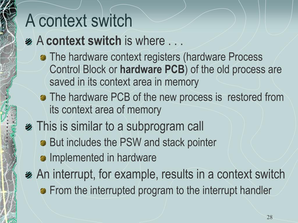 Explain Context Switching