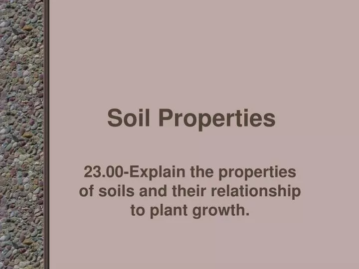 soil properties n.
