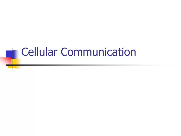 cellular communication n.