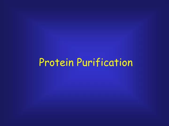 protein purification n.