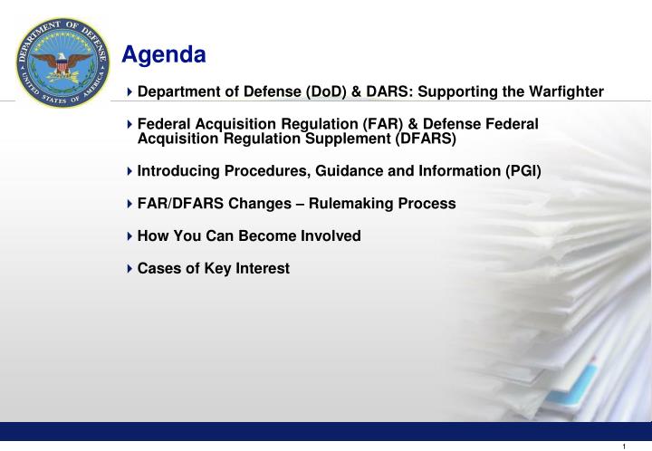 Ppt Defense Acquisition Regulations System Dars The Rule Making Process How It Works And
