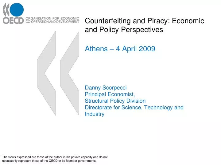 counterfeiting and piracy economic and policy perspectives n.