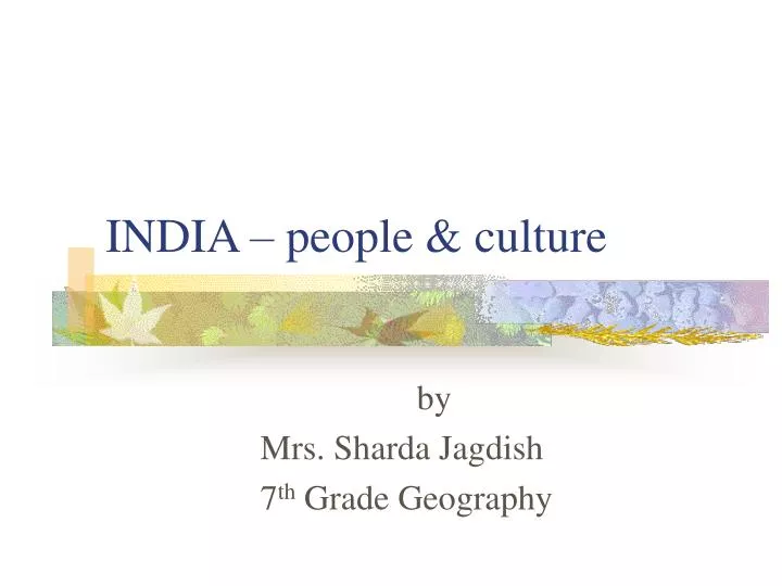 india people culture n.