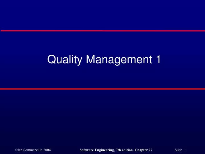 quality management 1 n.