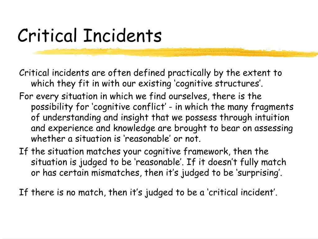 what is a critical incident in education