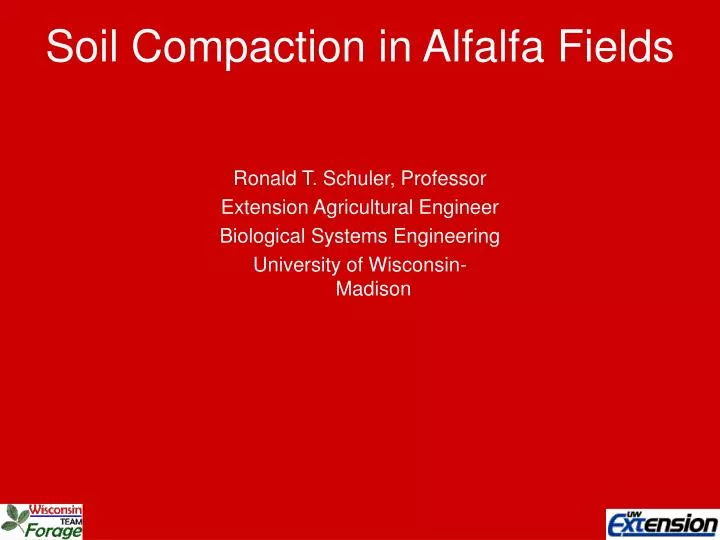 soil compaction in alfalfa fields n.