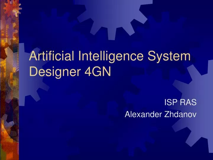 artificial intelligence system designer 4gn n.