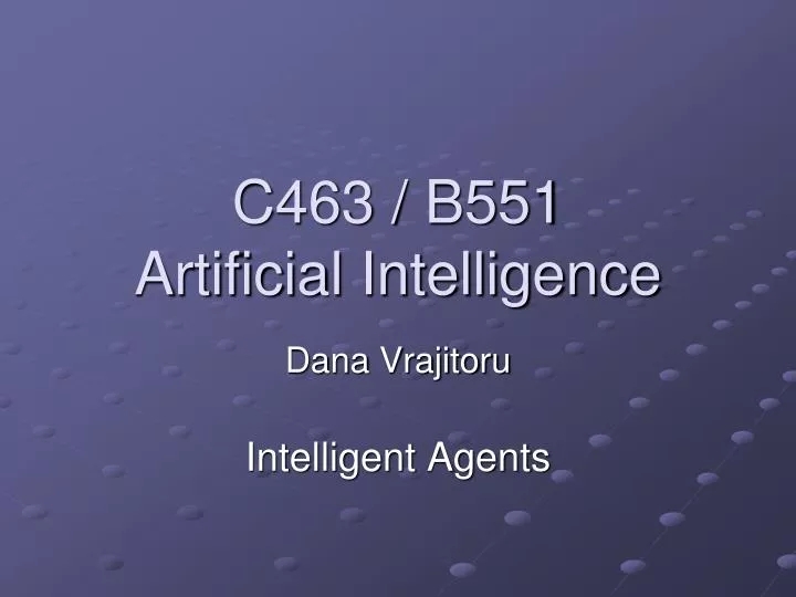 c463 b551 artificial intelligence n.