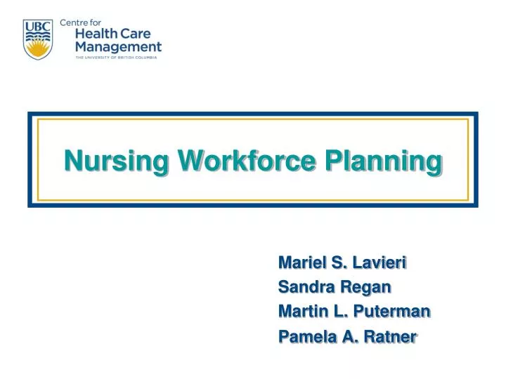 nursing workforce planning n.