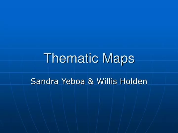 thematic maps n.
