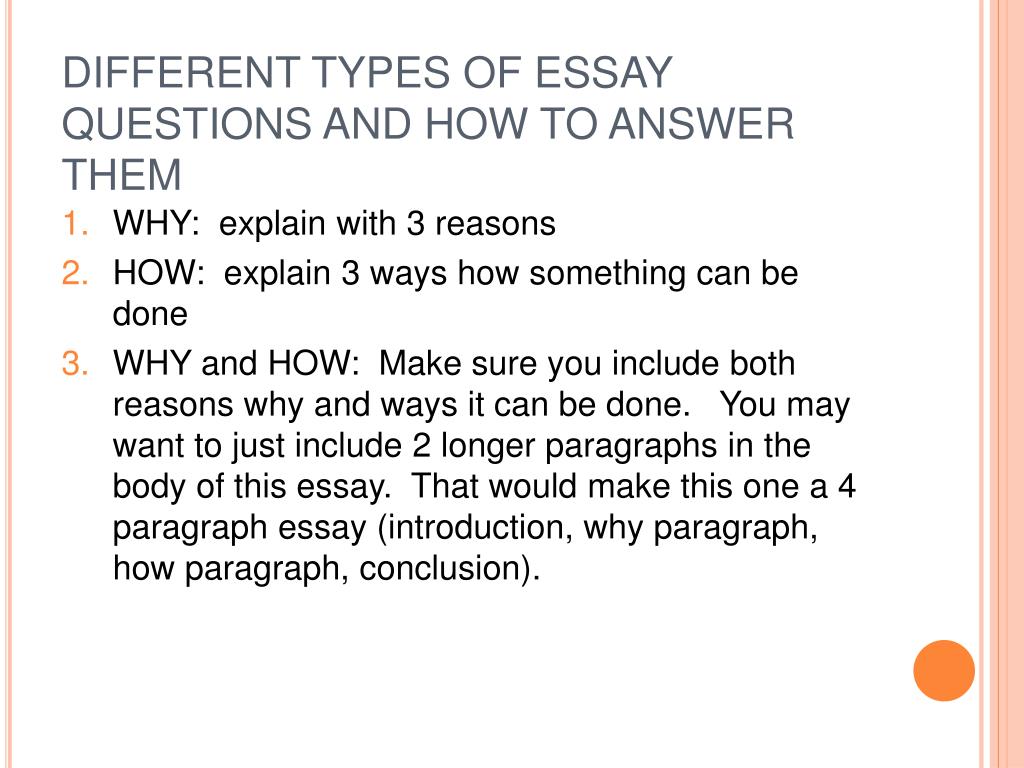 types of essay questions and how to answer them