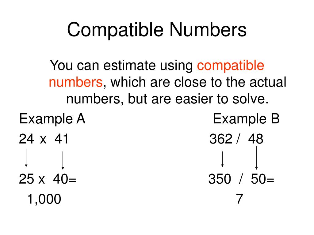 How To Use Compatible Numbers