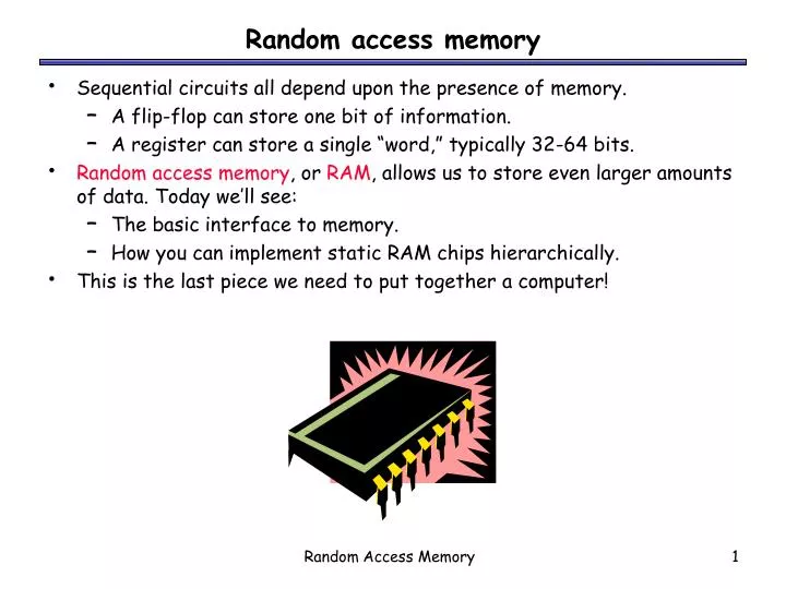 PPT - Random access memory PowerPoint Presentation, free download -  ID:494473