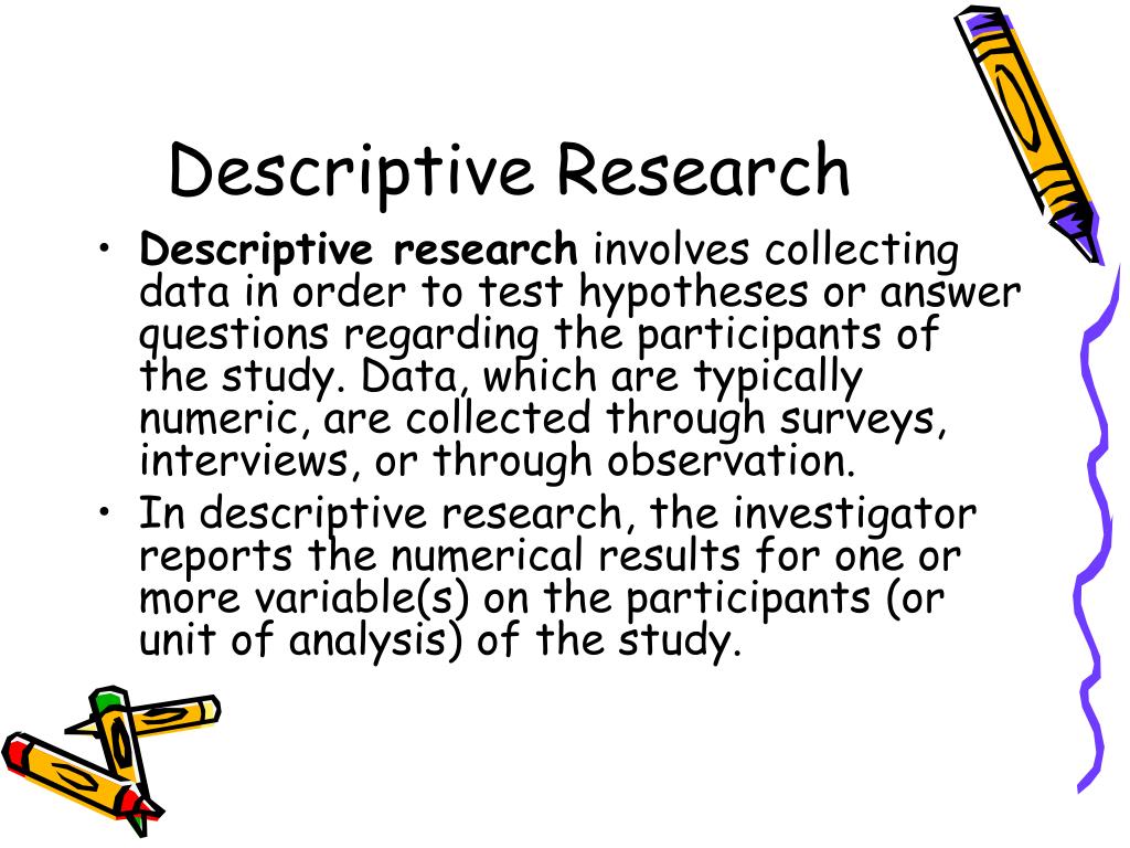 descriptive research design topics