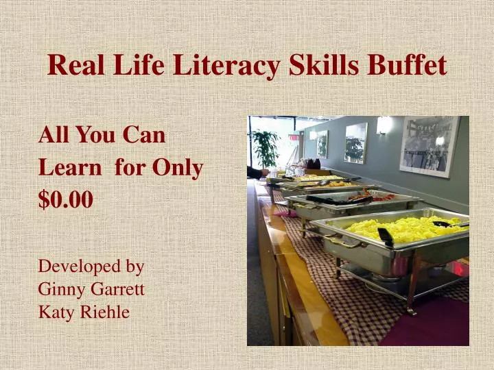 real life literacy skills buffet n.