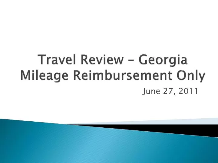 PPT Travel Review Mileage Reimbursement Only PowerPoint