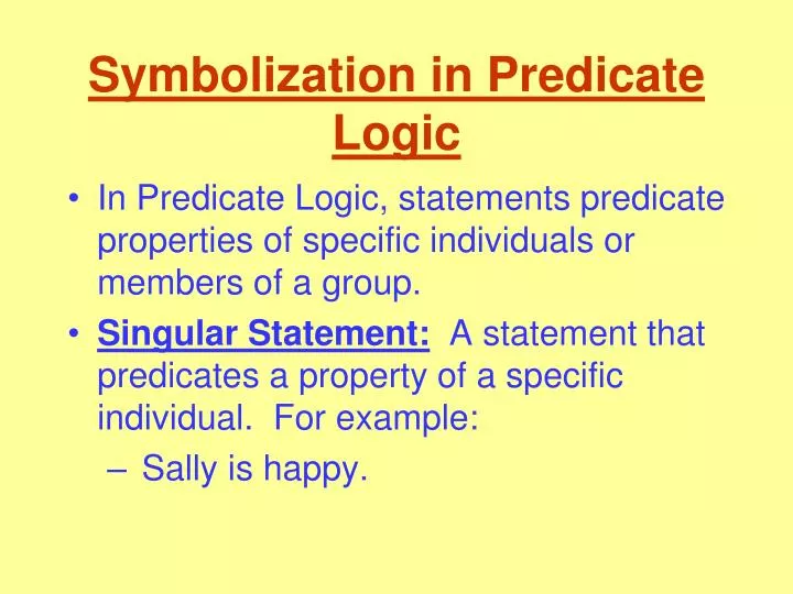 symbolization in predicate logic n.
