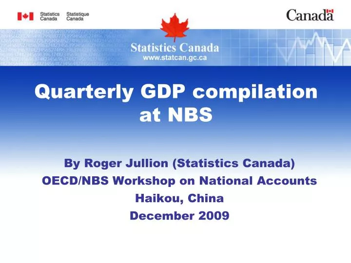 quarterly gdp compilation at nbs n.