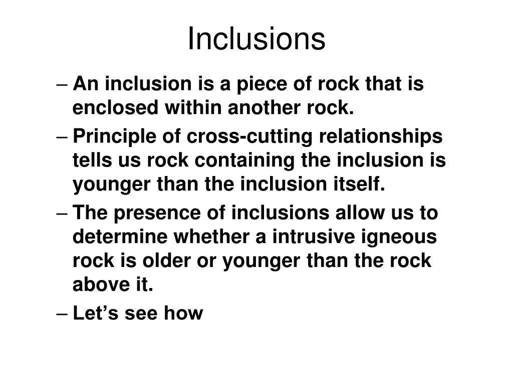 principle of inclusion geology