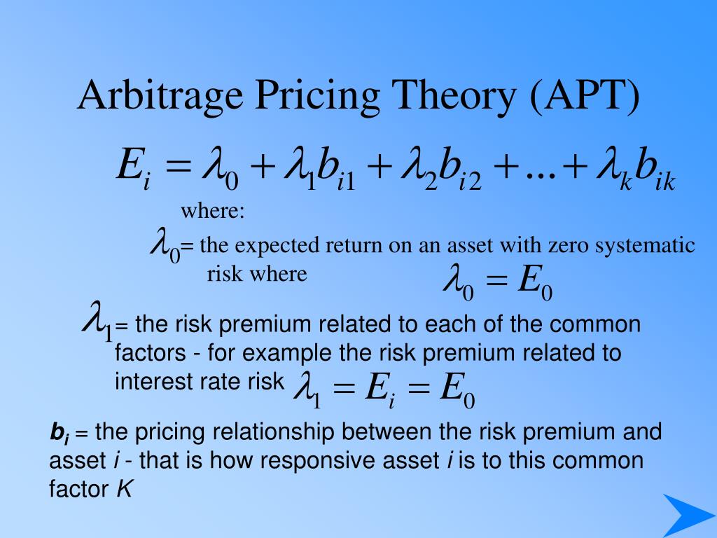 PPT - Arbitrage Pricing Theory (APT) PowerPoint Presentation, free