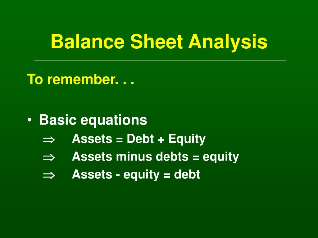 PPT - Balance Sheet Ratios PowerPoint Presentation, free download - ID