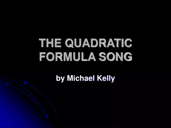 the quadratic formula song n.