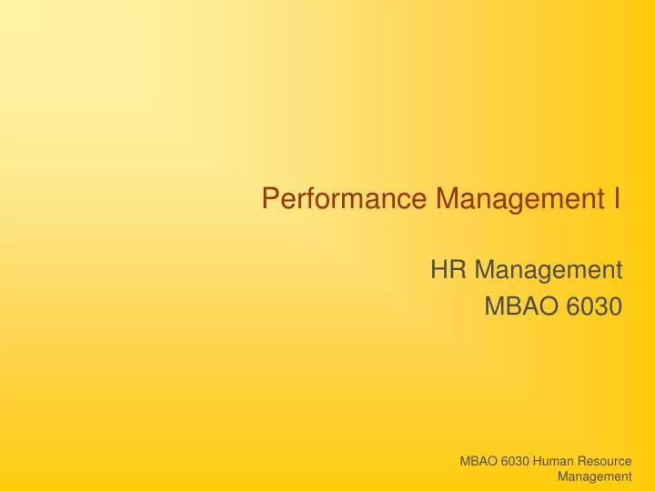 performance management i n.