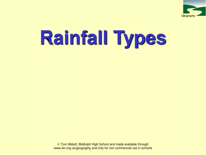 rainfall types n.