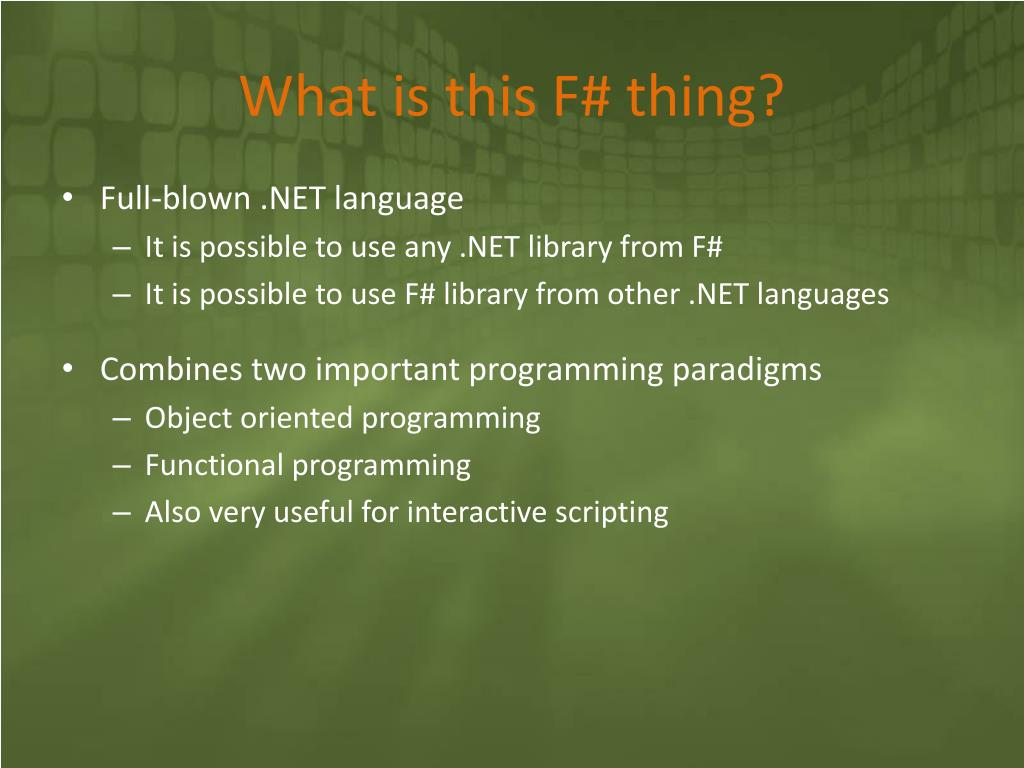 PPT - The F# language PowerPoint Presentation, free download - ID:495851