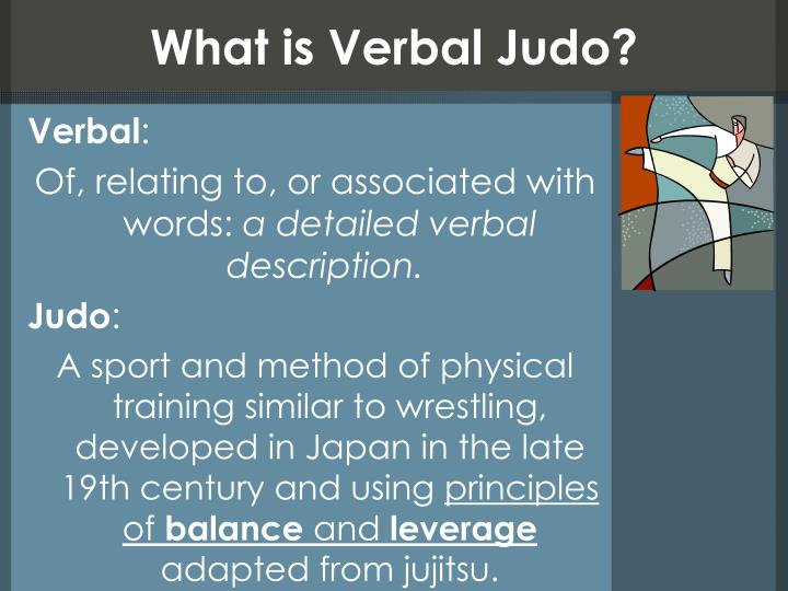 verbal judo powerpoint