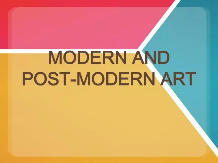 PPT - Modern Art PowerPoint Presentation, free download - ID:496507