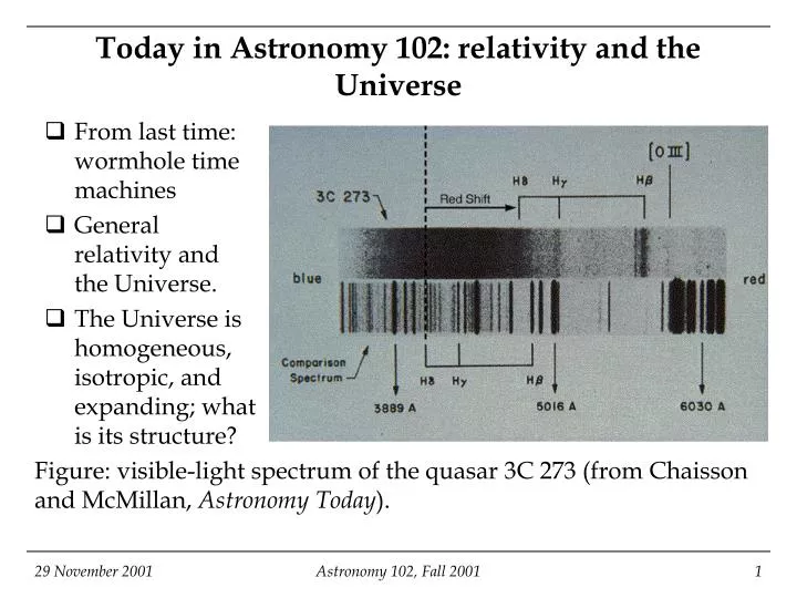 today in astronomy 102 relativity and the universe n.