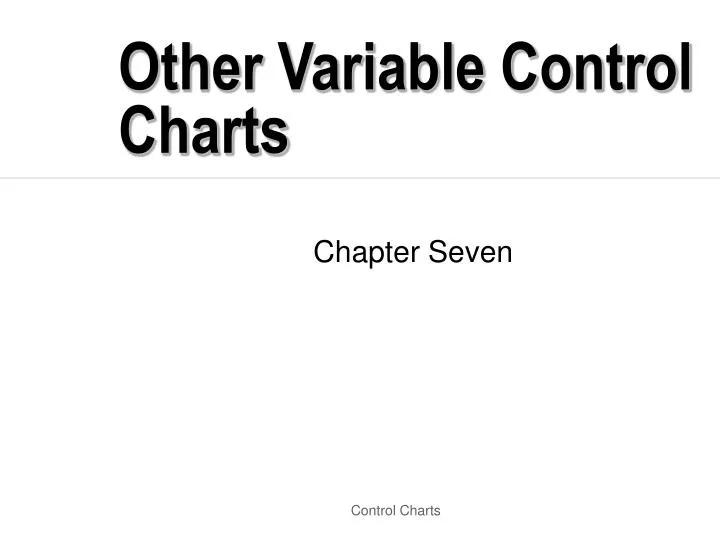 other variable control charts n.