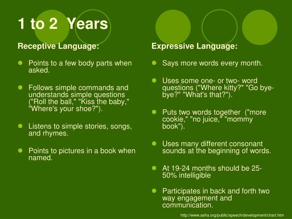 Asha Language Development Chart