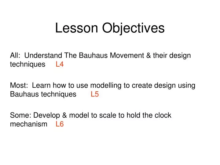 lesson objectives n.