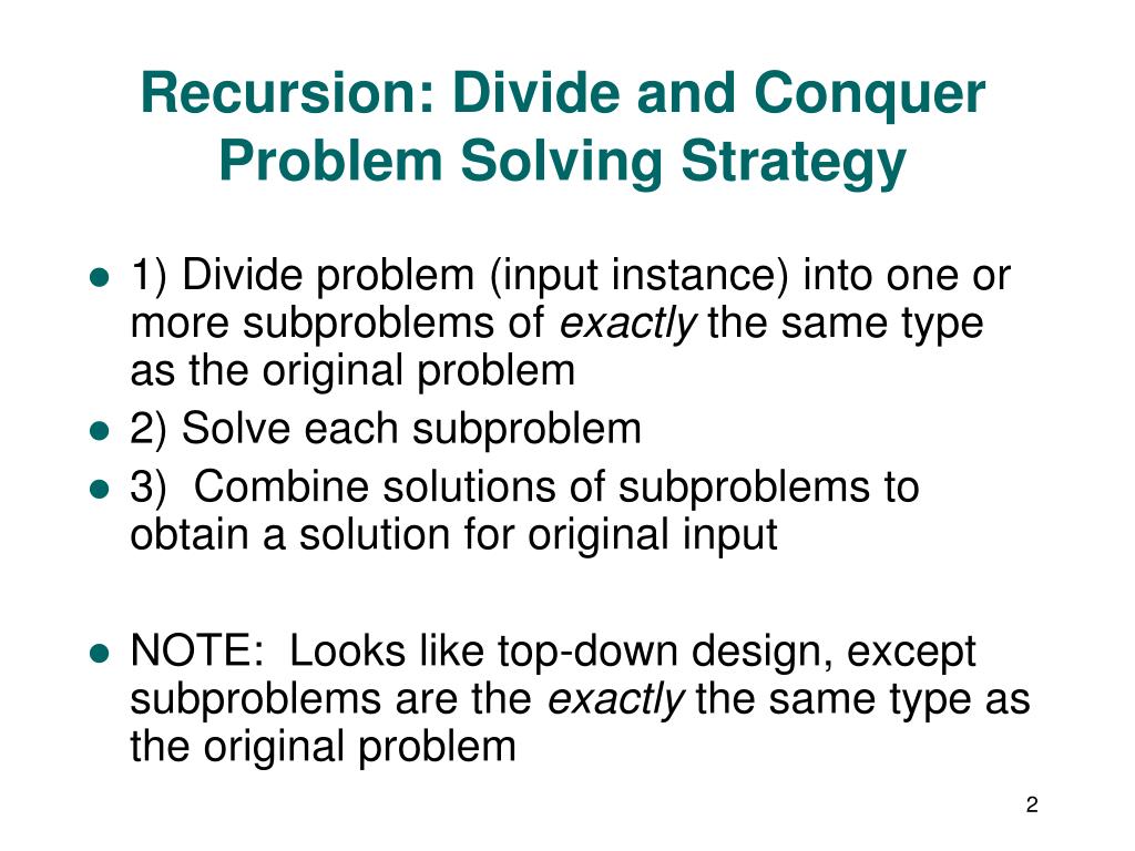 divide and conquer problem solving
