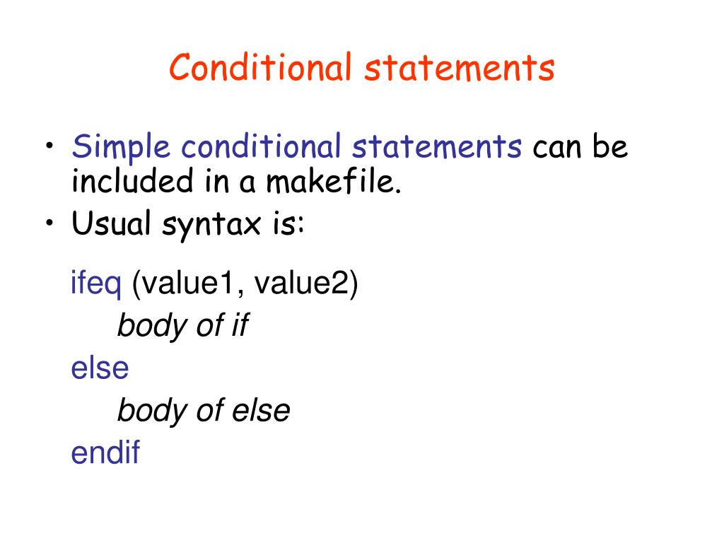 makefile conditional variable assignment