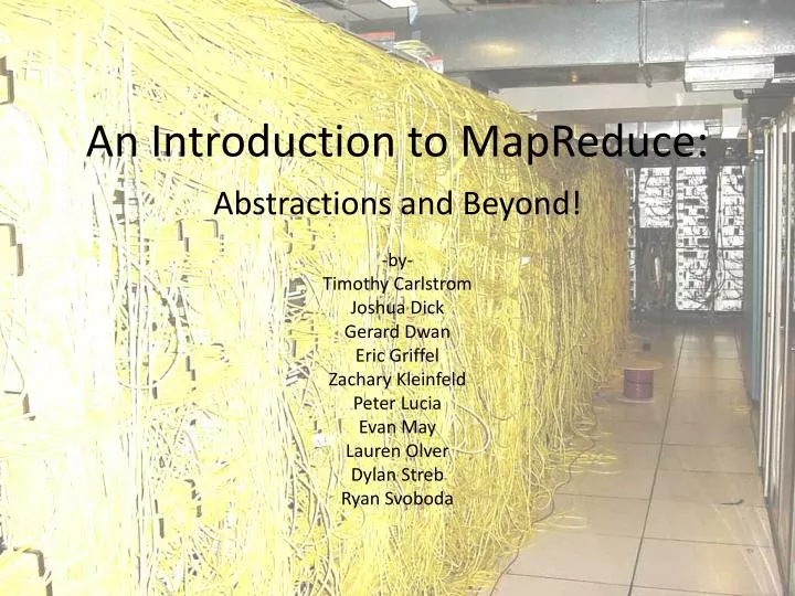 PPT - An Introduction to MapReduce: PowerPoint Presentation, free ...