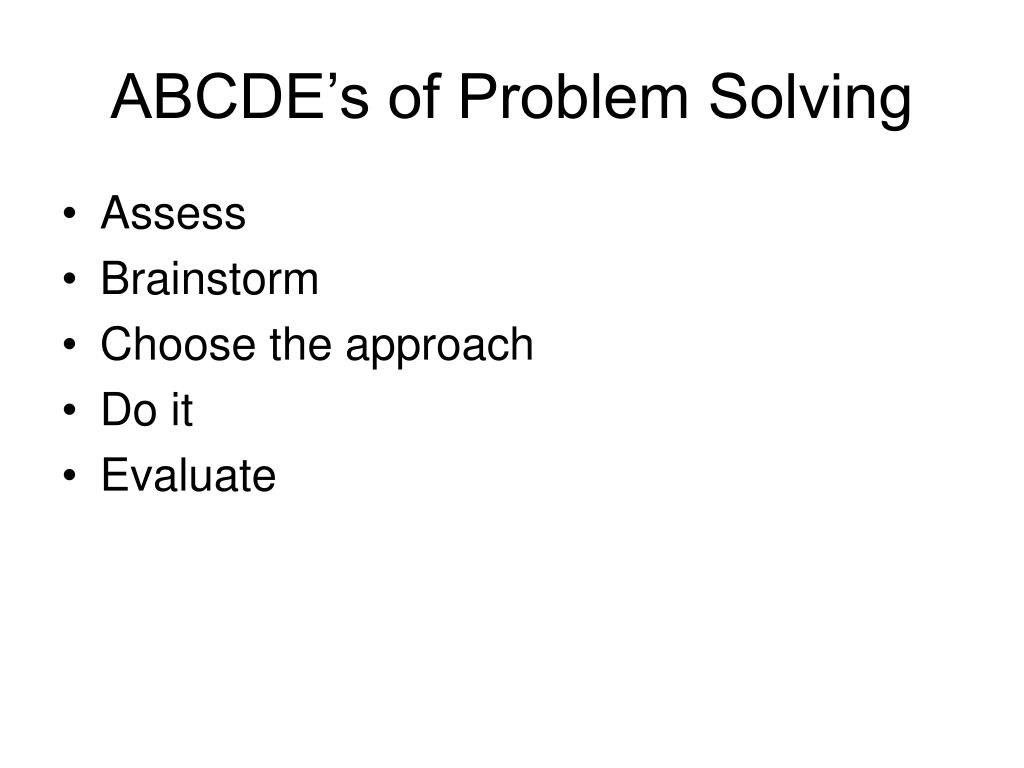 abc model of problem solving