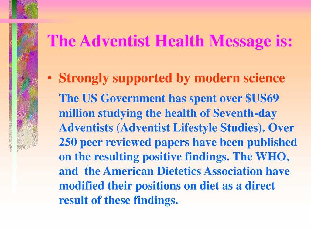 adventist health message history files