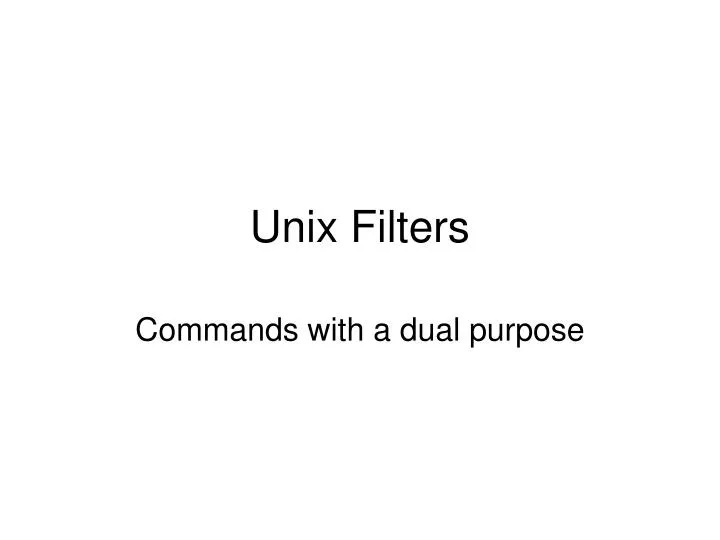 unix filters n.