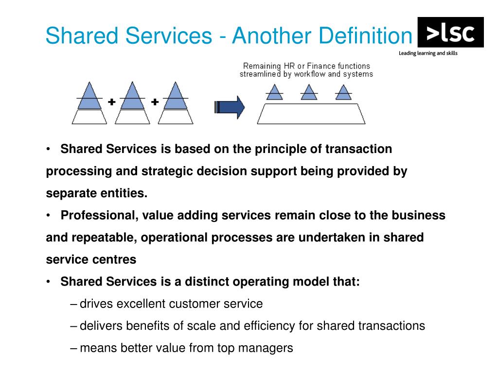 PPT Shared Services Learning And Skills Shared Services Advisory 
