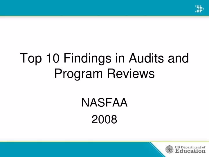 top 10 findings in audits and program reviews n.