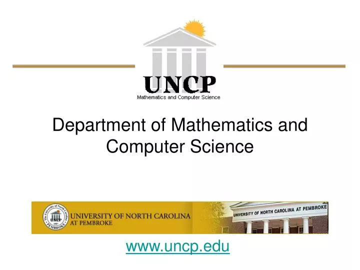 department of mathematics and computer science n.