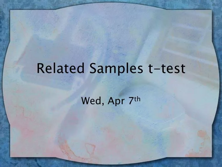 related samples t test n.